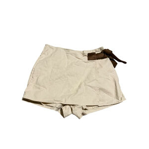 Women's Urban Outfitters Beige Skort with Brown Bow Size XS